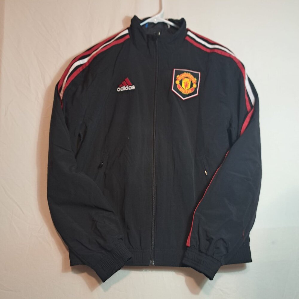 Adidas Manchester United Reversible Anthem Jacket HT1997 Men’s Size S NWT $110‎ - Picture 4 of 9